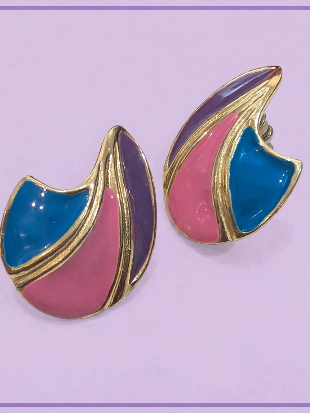 Y2K Chunky Enamel Teardrop Earrings